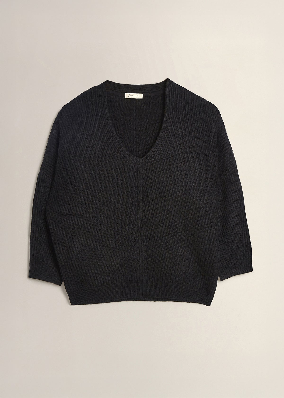 Anni mitered rib sweater