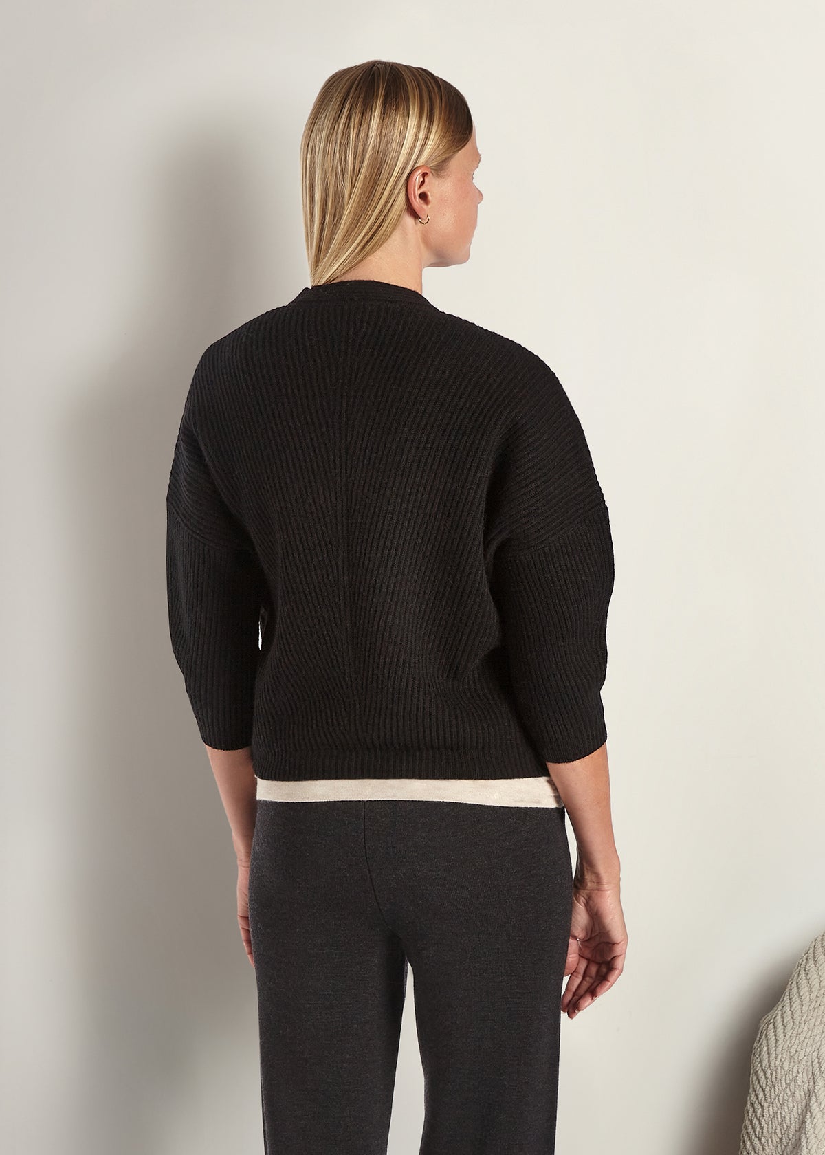 Anni mitered rib sweater