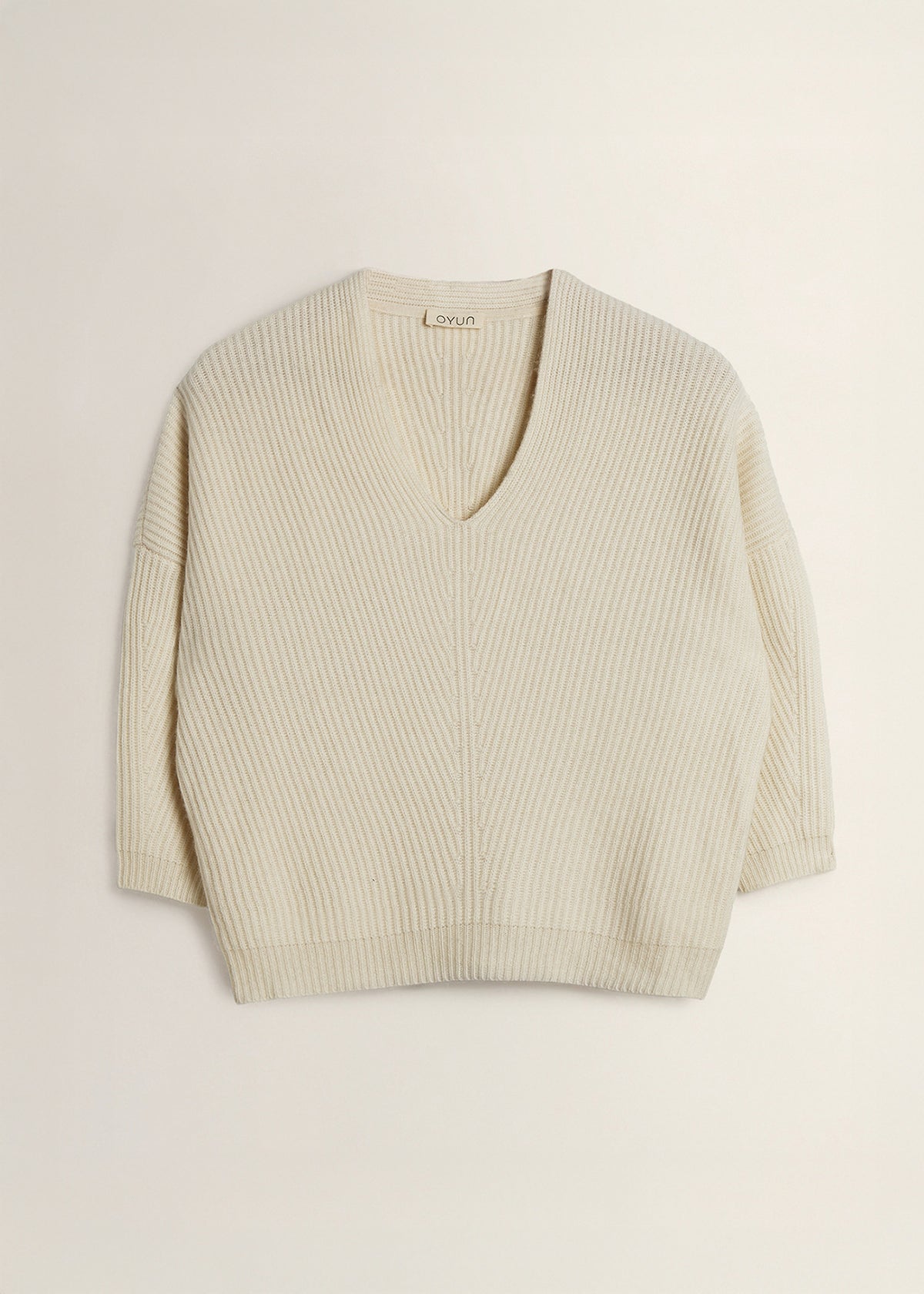 Anni mitered rib sweater