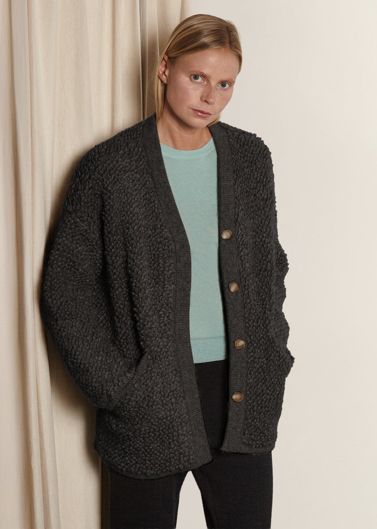 Boucle Button Jacket