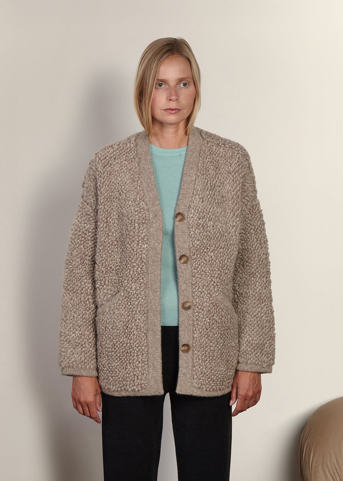 Boucle Button Jacket