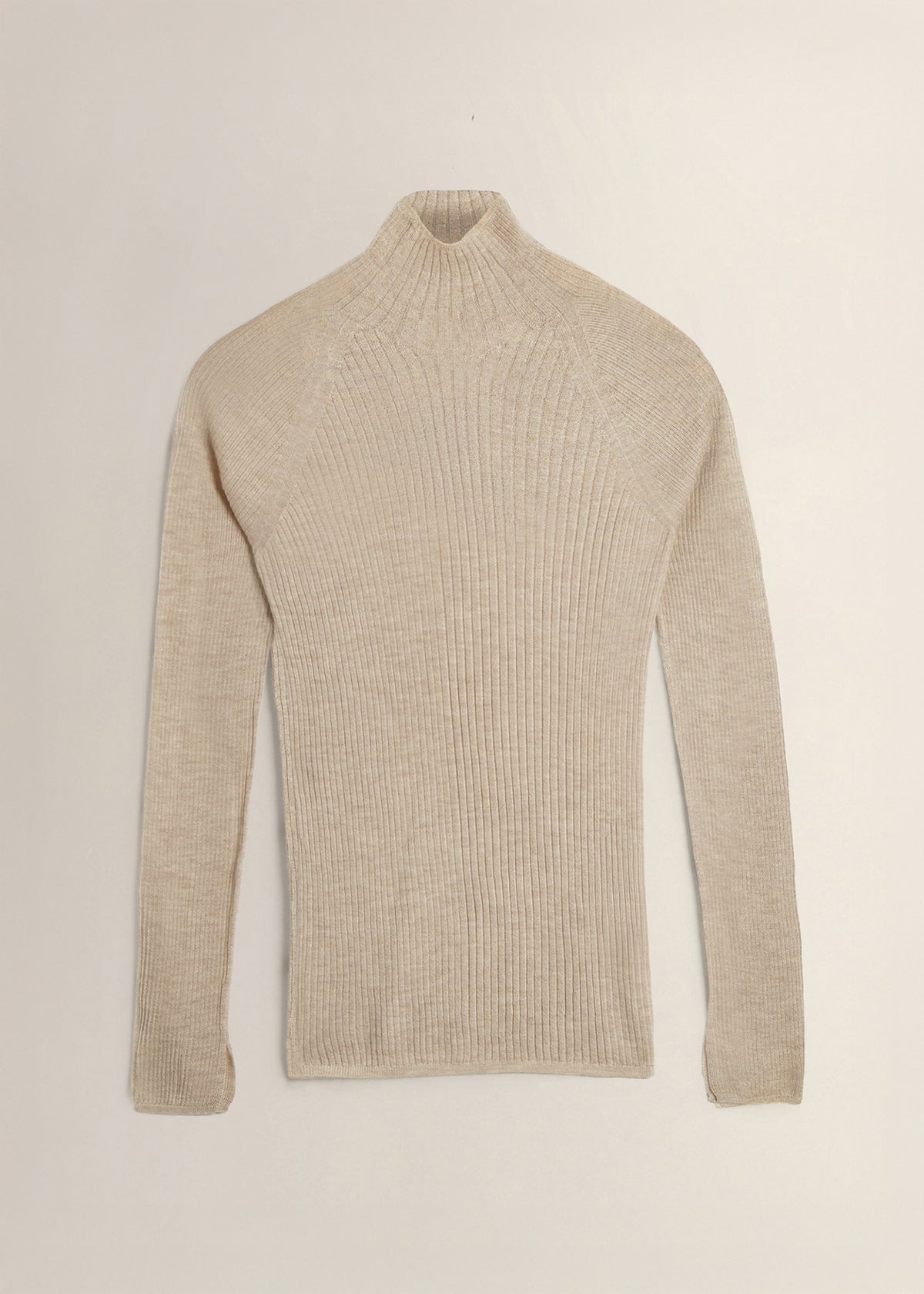 Luxe cashmere ribbed mock