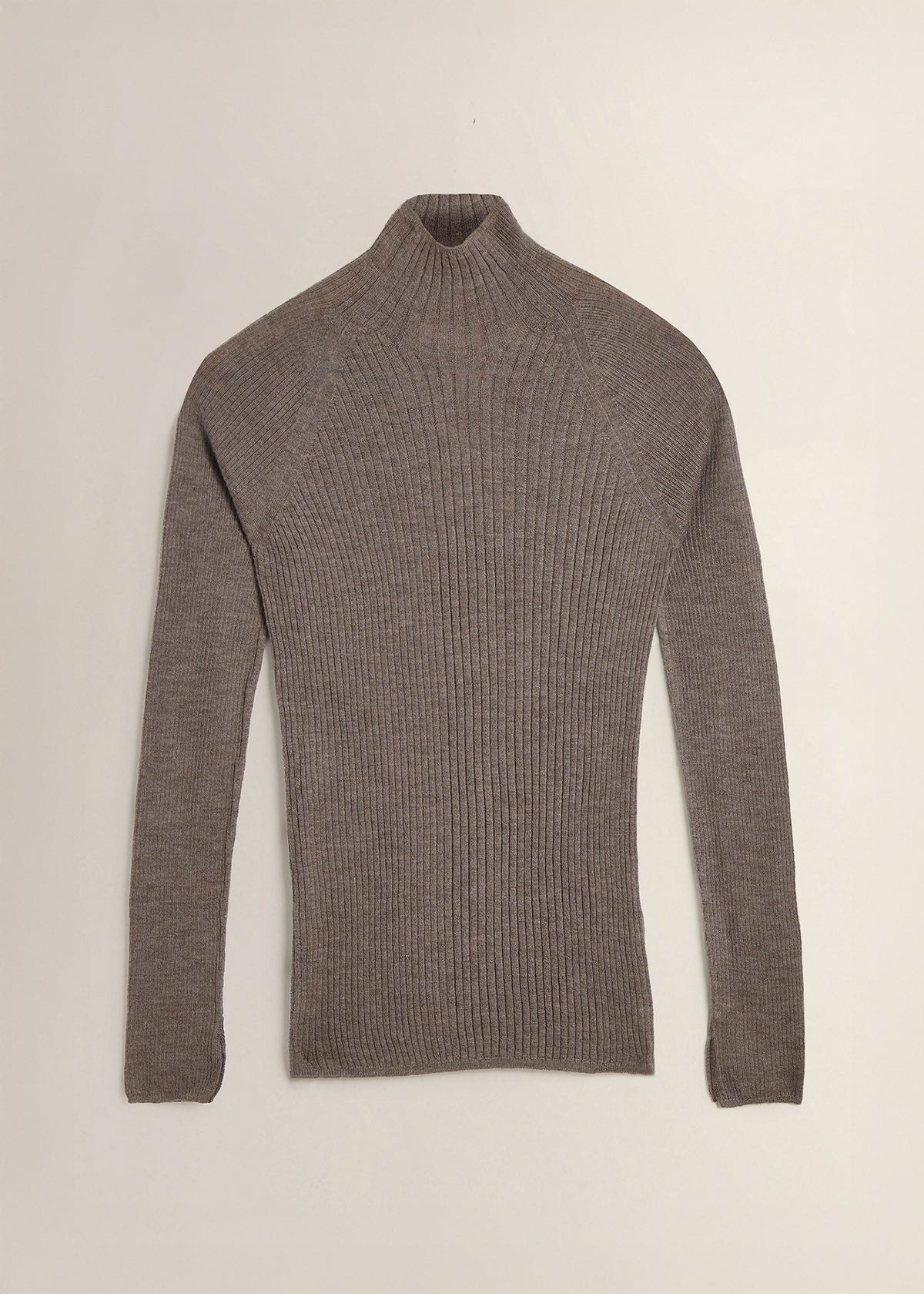 Luxe cashmere ribbed mock