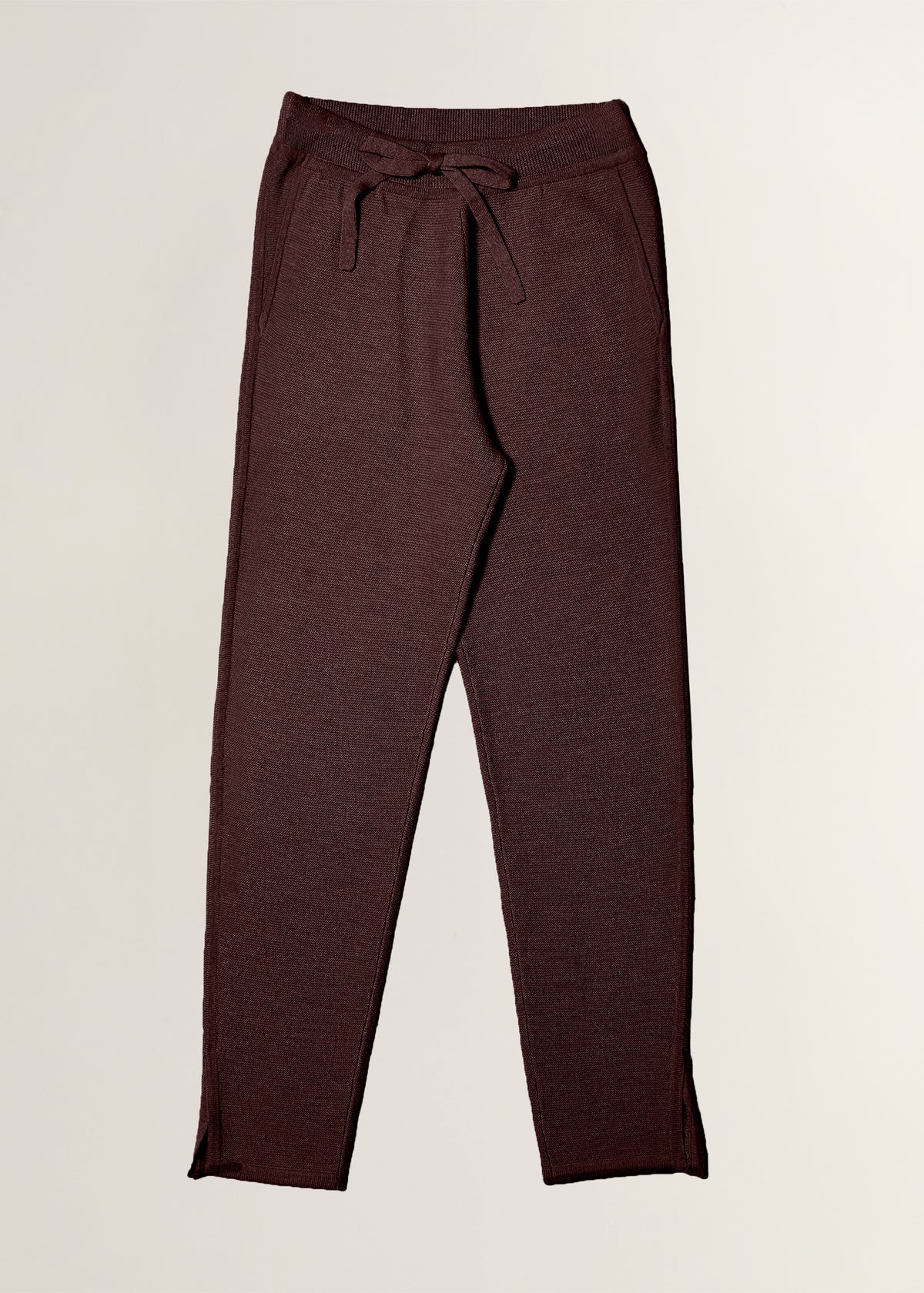 LUXE SLIM PANTS IN CASHWOOL ACAI