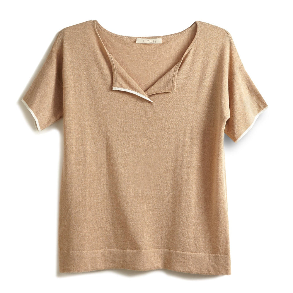 SPLIT NECK TEE