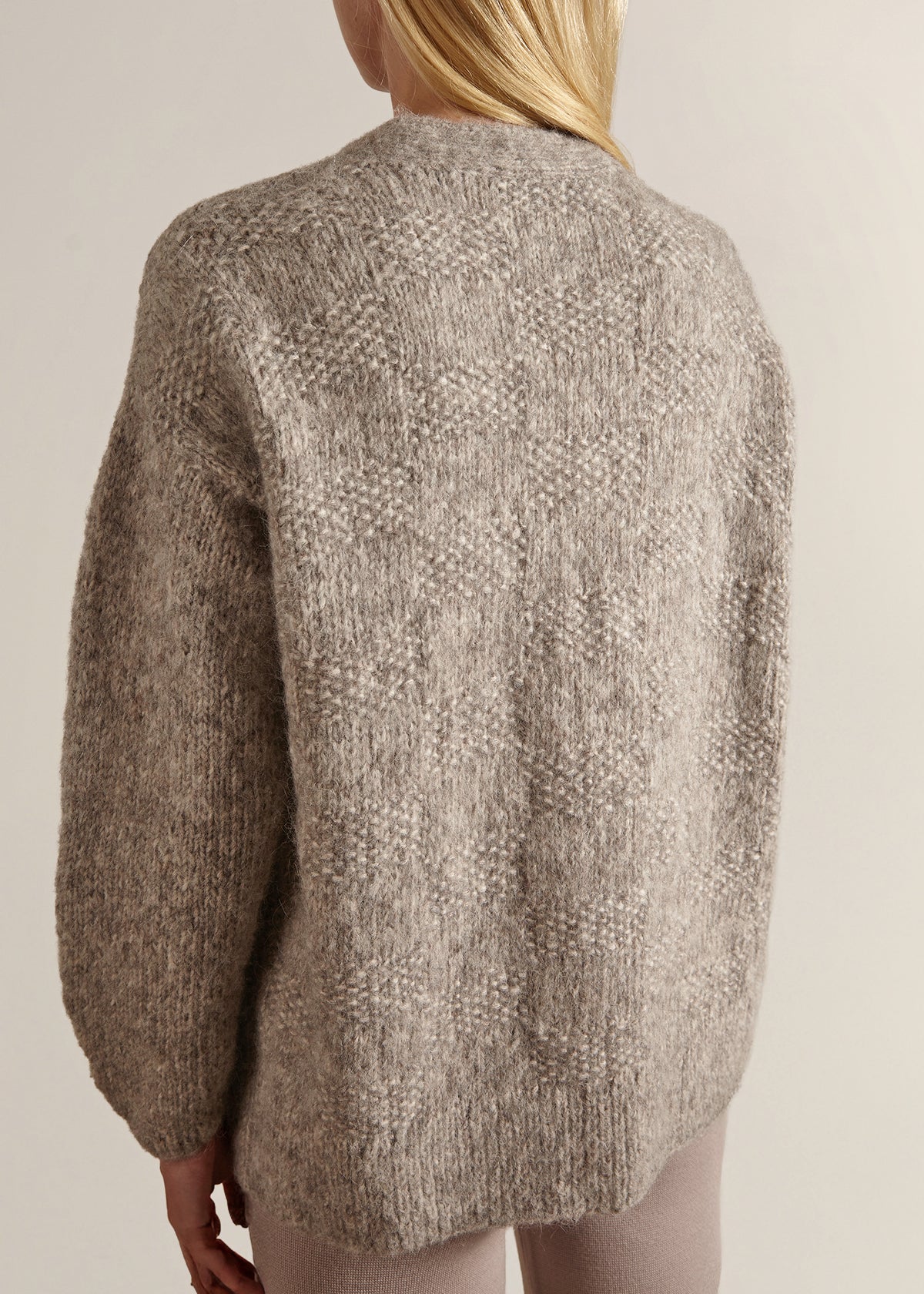 Handknit Basketweave Cardigan