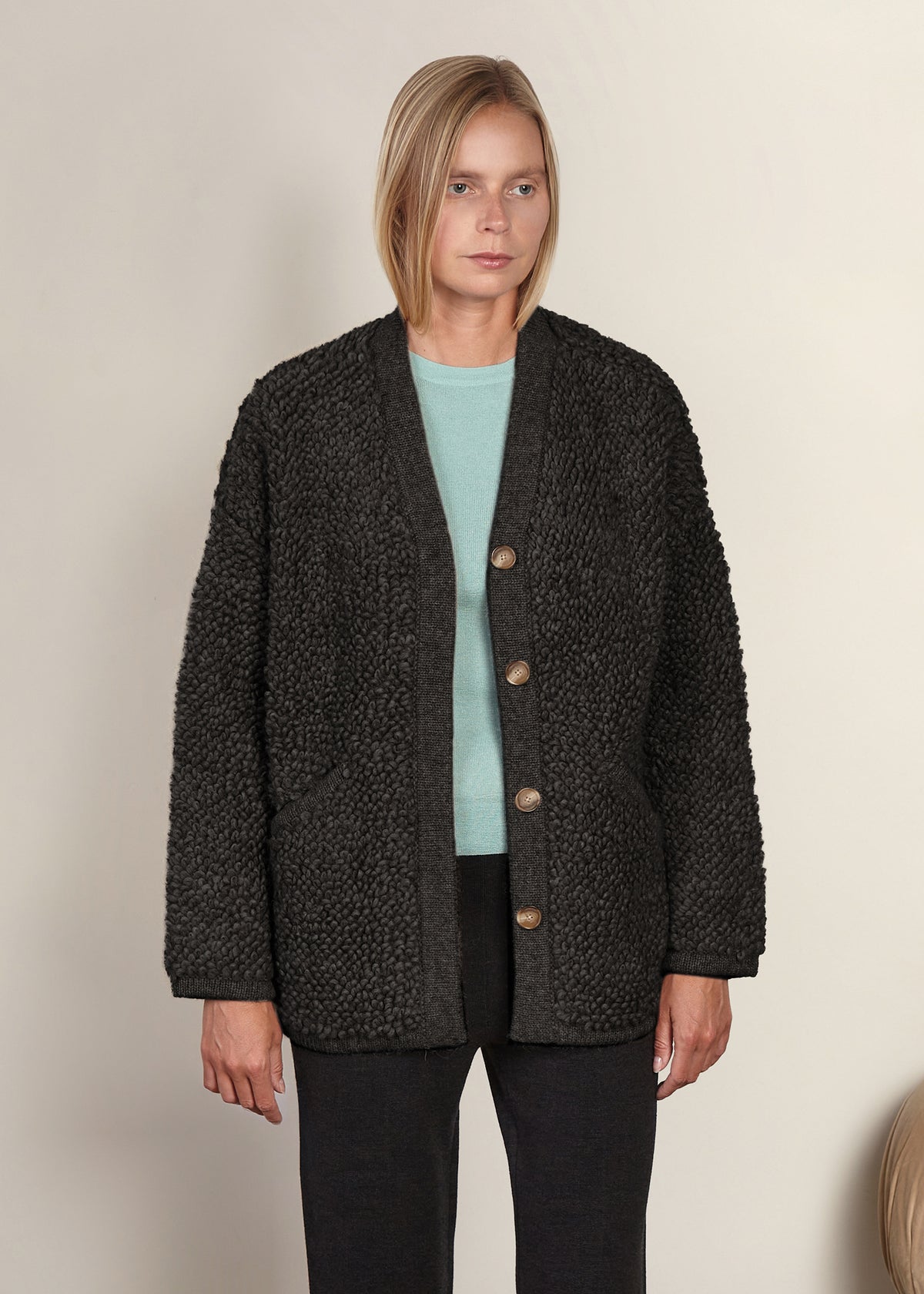 Boucle Button Jacket