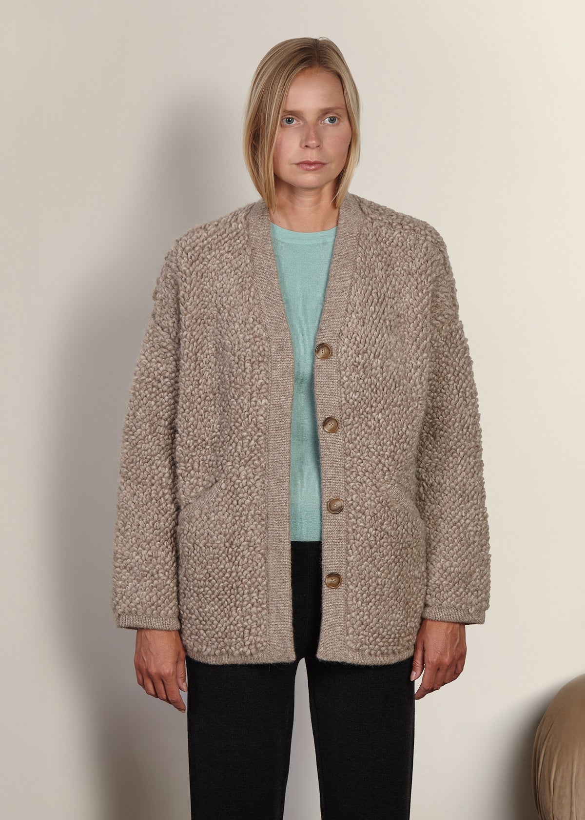 Boucle Button Jacket