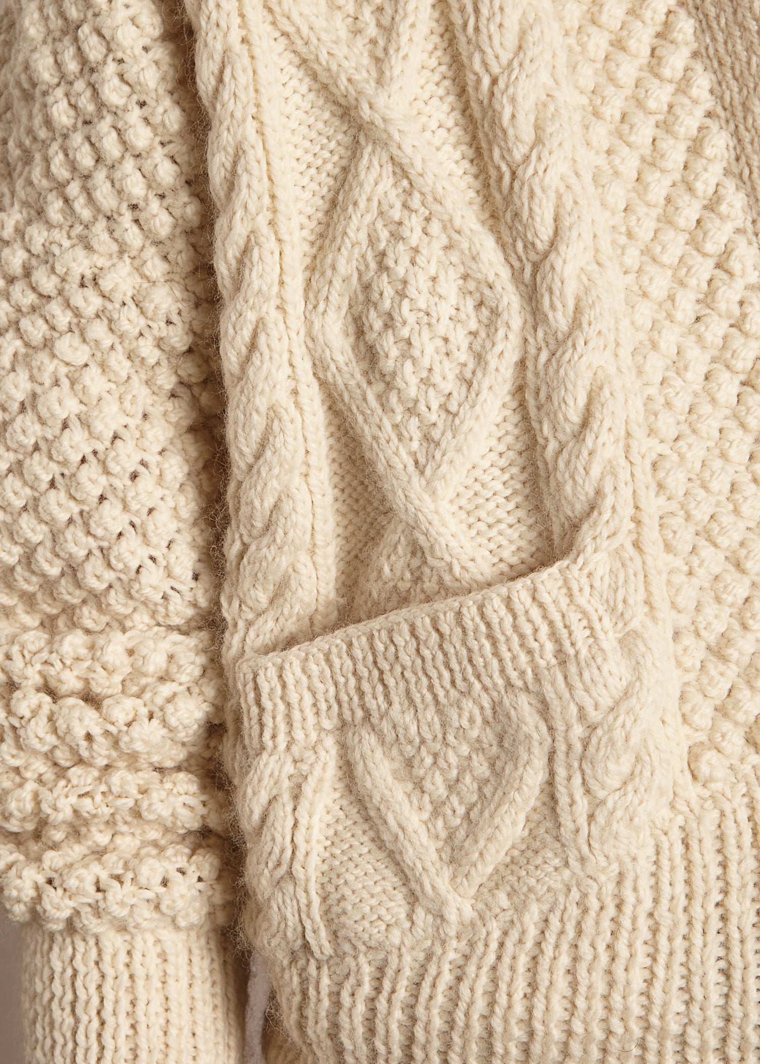 Cable stitch Bomber Jacket