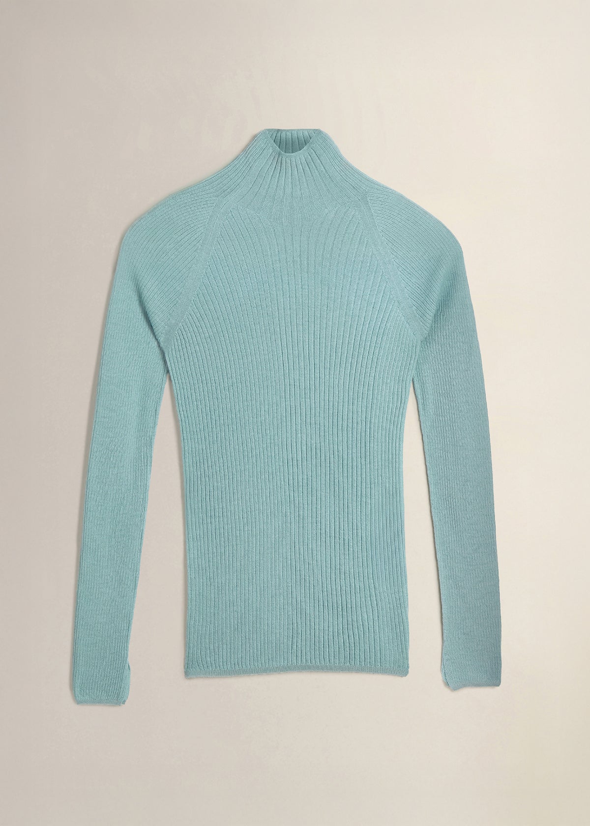Luxe cashmere ribbed mock